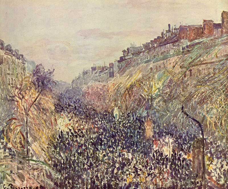 Boulevard Montmartre Mardi Gras at Sunset