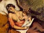 An uncharacteristically tender portrait of Hortense breast-feeding