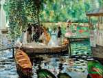 Renoir's La Grenouillere (the Frogpond) is remarkably similar to Monet's work of the same name.