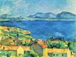 The brilliant blue of the sea is perfectly captured in Cezanne's Gulf of Marseille from Estaque.