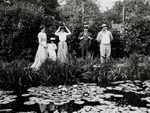 Claude Monet and his wife Alice Hoschede regularly hosted lunch parties at Giverny - this one for Paul Durand-Ruel, Monet's main dealer