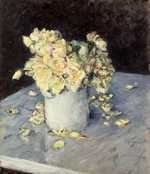 'Yellow Roses in a Vase' by Gustave Caillebotte (1848-1894) in 1882, oil on canvas