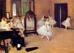 Another Degas Dancing Class, this time with the ballerinas surrounding an elderly violinist.