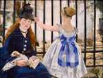 Manet's painting of a mother and daughter at the Gare Saint Lazare was produced in 1873