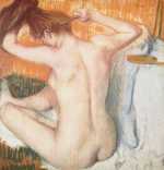 La Toilette (Woman Combing Her Hair), c. 1884–1886, pastel on paper, by Edgar Degas