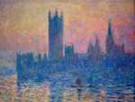 Monet painted in London in 1891 and returned there a number of times over the years to paint the Houses of Parliament and Waterloo Bridge.