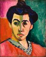 'Portrait of Madame Matisse (The green line)' by Matisse in 1905, Statens Museum for Kunst, Copenhagen, Denmark