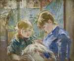 'The Artists' Daughter Julie With Her Nanny' painted by Berthe Morisot in c.1884, Minneapolis Institute of Art