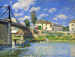 'Bridge at Villeneuve-la-Garenne', painted by Alfred Sisley in 1872