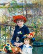 Renoir's Two Sisters (On the Terrace), another famous painting exhibited at the Seventh Exhibition