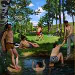 'Summer Scene (Bathers)', by Frédéric Bazille, c. 1869, Harvard Art Museums/Fogg Museum, Gift of Mr. and Mrs. F. Meynier de Salinelles