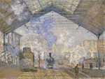 One of Monet's 16 paintings of the Gare Saint-Lazare