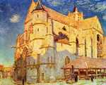 'Church in Moret', painted by Alfred Sisley in 1889