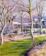 'Le jardin du Petit Gennevilliers en hiver', by Gustave Caillebotte (1848–1894) in 1894, oil on canvas