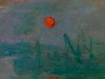 The sun is the focal point of Monet's Impression Sunrise