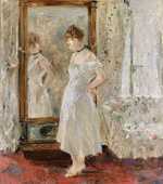 Morisot's The Psyche (or The Psyche Mirror) was her best known submission to the Third Impressionist Exhibition.